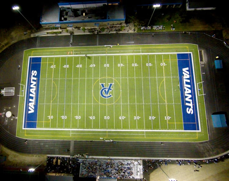 Valley Catholic athletic field aerial photo